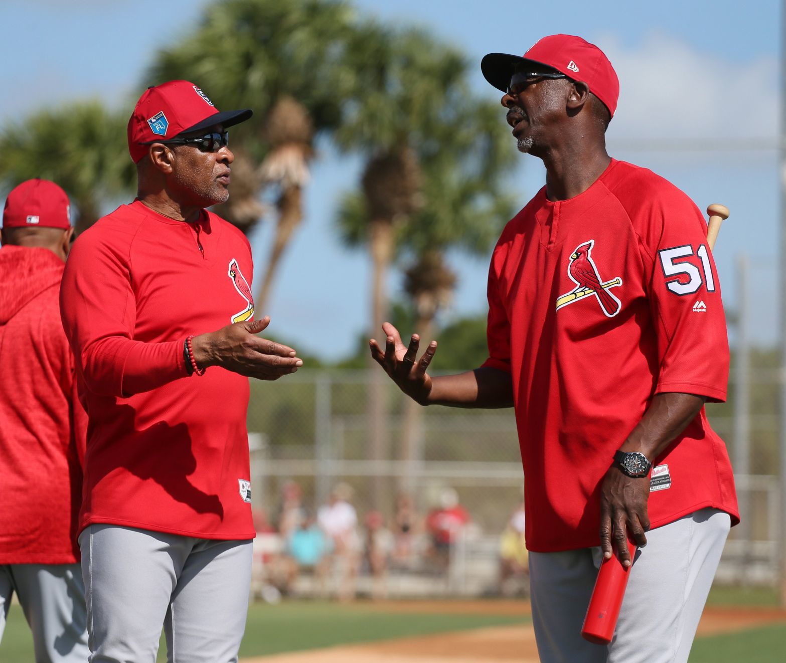 Ozzie Smith and Willie McGee in 2017